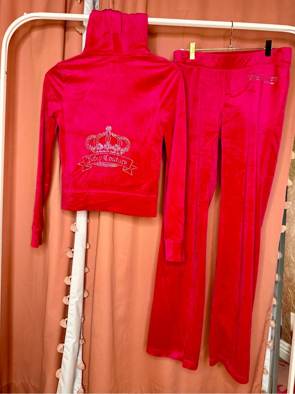 Juicy Couture Vixen Pink Velour tracksuit Small
